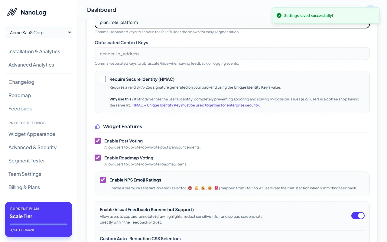 Predefined Context Keys Configuration